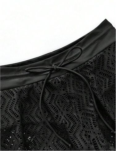 الكروشيه Gorglitter Women's Costs Up Shorts Hollow Out Arecer Lace Bikini Swimsuit Summer Shorts in Kuwait