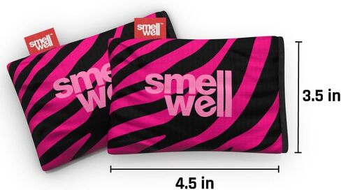 SmellWell - Scented Shoe Deodorizer Inserts - Odor Eliminators - Activated Bamboo Charcoal + Minerals - Natural Fresheners for shoes, bags, gloves - 2 x 1.8oz Original Size Black Zebra in Saudi Arabia