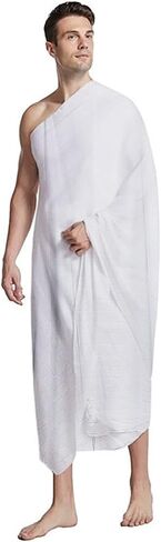 Ihram for Umrah Men, Men's Ihram for Hajj & Umrah, 2 Pack Ihram Set for Men, Lightweight & Breathable Cotton, 43" x 87" in Saudi Arabia