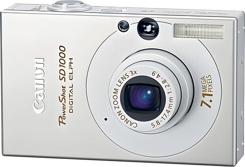 Canon PowerShot SD1000 7.1MP Digital Elph Camera with 3x Optical Zoom (Silver) (OLD MODEL) in Saudi Arabia
