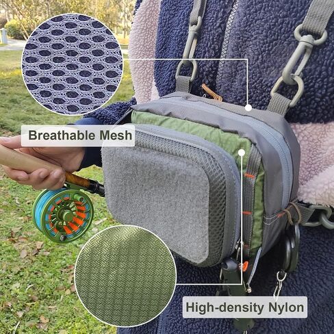 Aventik Fly Fishing Chest Bag Ultra Light Multiple Pockets Chest Pack with Vest Pack Tool Combo C in Kuwait