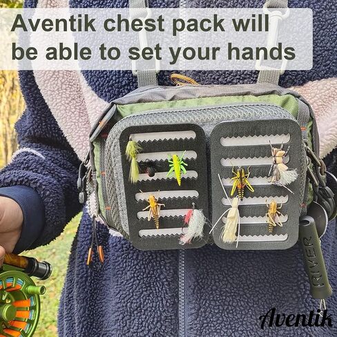 Aventik Fly Fishing Chest Bag Ultra Light Multiple Pockets Chest Pack with Vest Pack Tool Combo C in Kuwait