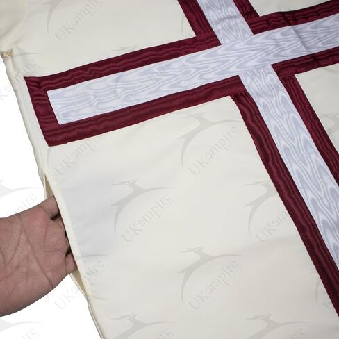 Premium Masonic St. Thomas of Acon Tunic Robe Cotton/Polyester Blend Superior Fabric – Moiré Ribbon Cross, Knights Templar in Saudi Arabia