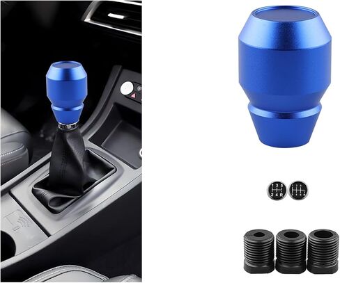 Car Shift Knob, Aluminum Alloy Manual Automatic Vehicle Gear Shifter Knob, 5 6 Speed Automotive Gear Lever Stick Shift Handle Replacement Accessories, Universal for SUV, Sedan, Truck (Red) in Kuwait