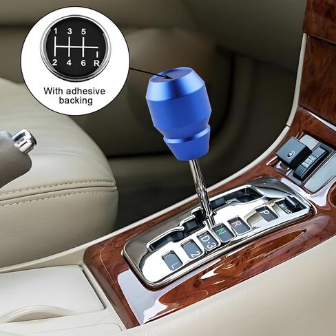 Car Shift Knob, Aluminum Alloy Manual Automatic Vehicle Gear Shifter Knob, 5 6 Speed Automotive Gear Lever Stick Shift Handle Replacement Accessories, Universal for SUV, Sedan, Truck (Red) in Kuwait