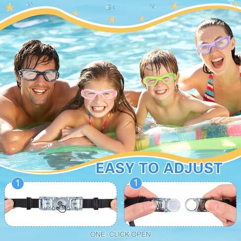 Fabbay 8 Pcs Swim Goggles No Leaking Swimming Goggles for Kids UV Protection Pool Goggles Anti Fog Swimming Glasses with Waterproof Nose Clips and Earplugs for Teen Youth Kids (Earplug Style) in Saudi Arabia
