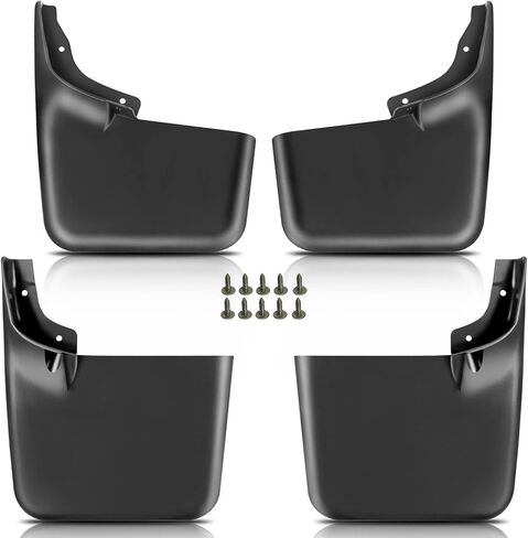 مجموعة yhtauto من 4 اللوحات الطينية اللوحات splash splashs استبدال Ford F-150 2004-2014 F150 ، مع Fender Flares ، LH RH ، LH RH ، الأسود in Kuwait