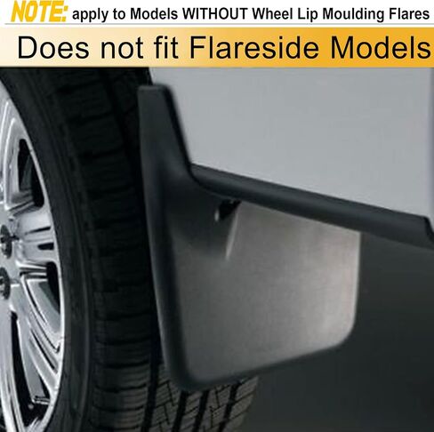 مجموعة yhtauto من 4 اللوحات الطينية اللوحات splash splashs استبدال Ford F-150 2004-2014 F150 ، مع Fender Flares ، LH RH ، LH RH ، الأسود in Kuwait