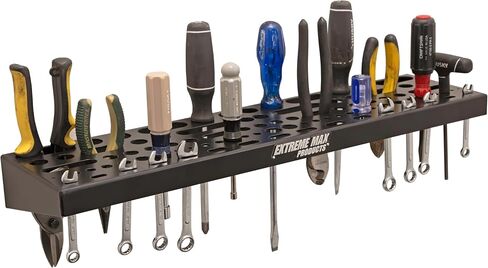 Extreme Max 5001.6661 Wall-Mount Aluminum Tool Organizer for Race Trailer, Garage, Shop, Enclosed Trailer, Toy Hauler - Silver in Saudi Arabia