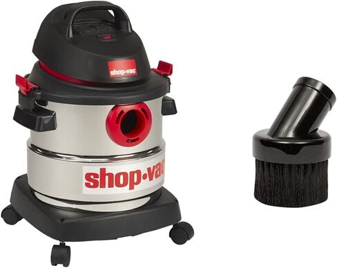 Shop-Vac 5989300 مكنسة كهربائية جافة ورطبة سعة 5 جالون 4.5 ذروة HP من الفولاذ المقاوم للصدأ، أسود، أسود in Saudi Arabia