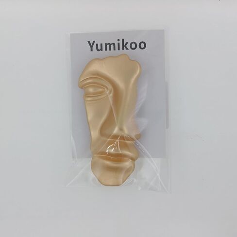 Yumikoo Golden Figure Face Mask Brooch - Vintage Minimalist Metal Brooches Women Men, Gold,Golden in Saudi Arabia