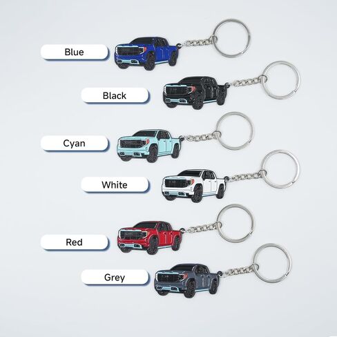 Compatible with GMC Sierra Keychain, Stainless Steel Keychain Decoration for GMC Sierra Accessories in Saudi Arabia