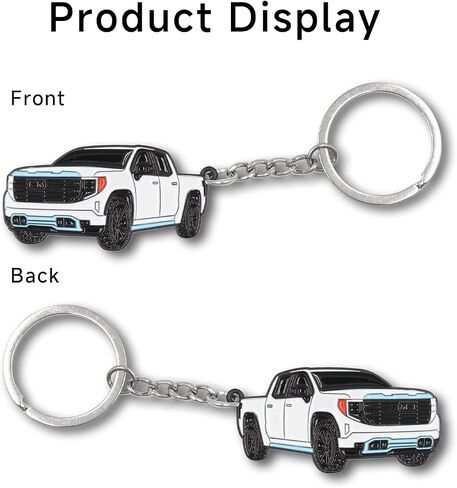 Compatible with GMC Sierra Keychain, Stainless Steel Keychain Decoration for GMC Sierra Accessories in Saudi Arabia