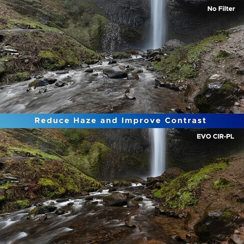 Hoya Evo Antistatic CPL Circular Polarizer Filter - 82mm - Dust / Stain / Water Repellent, Low-Profile Filter Frame in Saudi Arabia