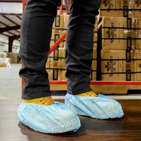 Original Disposable, Extra-Large Boot and Shoe Covers, Thicker & Stronger, Durable Protection for Floors - 50 Pairs in Saudi Arabia