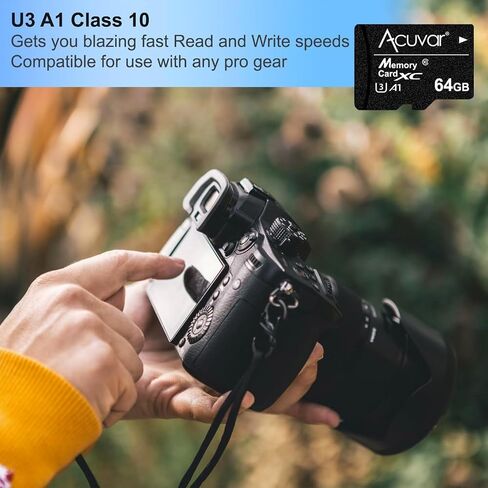 Acuvar 4K Digital Camera for Photography, 64MP Vlogging Camera with Flip Screen, WiFi, Wide Angle Lens, 16X Zoom, Compact Camera for YouTube, Travel, Beginners with 64GB Card in Saudi Arabia