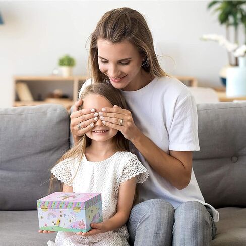 Jewelkeeper Girl's Musical Jewelry Storage Box with Spinning Unicorn, Glitter Rainbow and Stars Design, The Beautiful Dreamer Tune in Saudi Arabia