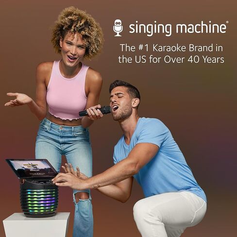 Singing Machine SMM107 Portable, Handheld, Wireless Karaoke Microphone, Black in Saudi Arabia