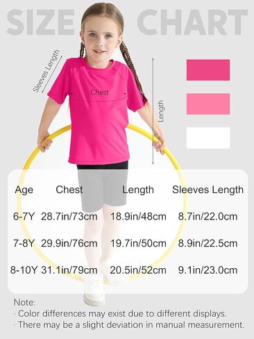 تي شيرت سباحة من Poroka 3 قطع للفتيات والأطفال الصغار بعامل حماية من الأشعة فوق البنفسجية 50+ Rashguard قصير الأكمام للسباحة في الهواء الطلق ملابس سباحة لركوب الأمواج in Kuwait