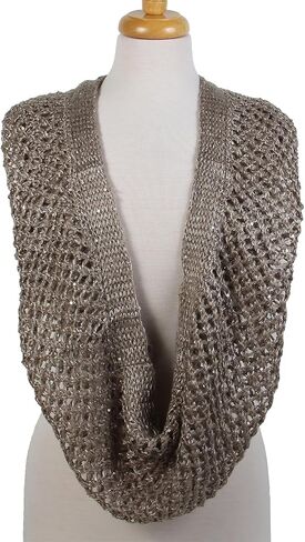 Scarfand's Winter Knit Unisex Wrap, Shawl, Infinity Loop Scarves with Sequins in Kuwait