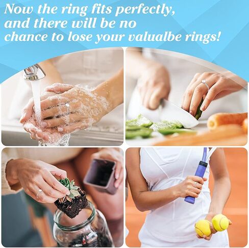 AdnesUSA Ring Sizer Adjuster for Loose Rings-8 Pack,8 Assorted Sizes Fits Any Rings, Upgraded Extended Invisible Jewelry Ring Size Reducer Spacer Ring Guard Fits Man’s Ring and Woman’s Ring, 8 Sizes in Saudi Arabia