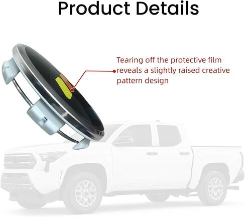 4 PCS Black Wheel Center Caps 3-5/16 Inch Tri-Color Hub Caps Wheel Rim Center Cover Compatible with 2022-2024 Tundra (Yellow) in Kuwait