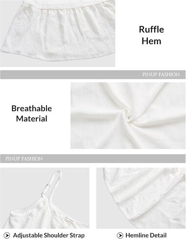 Pinup Fashion Women's Plus Size Cover Up Dress Summer Spaghetti Strap Casual Swing Beachwear in Saudi Arabia
