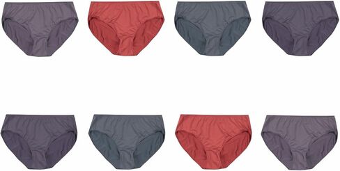Hanes Women's Panties Pack, Moisture-Wicking Cotton Brief Underwear (Colors May Vary), Solid/Print Mix, (Pack of 10), 9 in Kuwait
