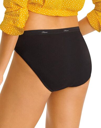 Hanes Women's Panties Pack, Moisture-Wicking Cotton Brief Underwear (Colors May Vary), Solid/Print Mix, (Pack of 10), 9 in Kuwait