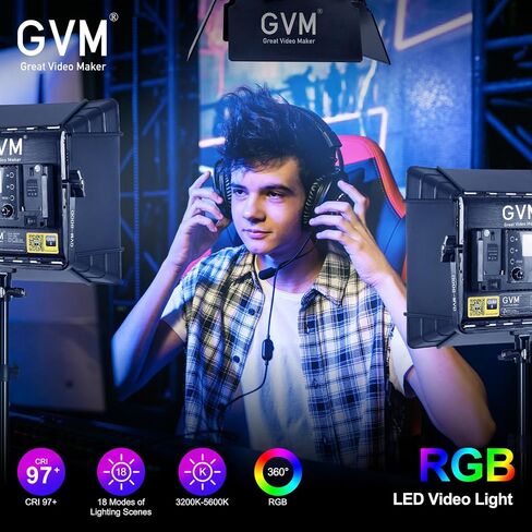 GVM - 800D-RGB LED ستوديو 3 مصابيح فيديو in Saudi Arabia