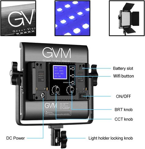 GVM - 800D-RGB LED ستوديو 3 مصابيح فيديو in Saudi Arabia