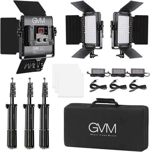 GVM - 800D-RGB LED ستوديو 3 مصابيح فيديو in Saudi Arabia