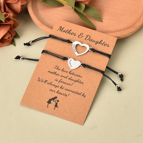 Mother Dad Mommy Matching Bracelets Gifts for Women Mom Dad Fathers Mothers Day Gifts for Father Mom Birthday Christmas Gifts in Saudi Arabia