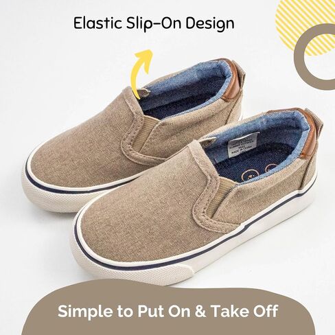 waddle wonder Toddler Classic Low Top Slip on Canvas Casual Shoes for Boys & Girls, Laceless Lightweight Flat Loafer Skater Sneaker in Saudi Arabia