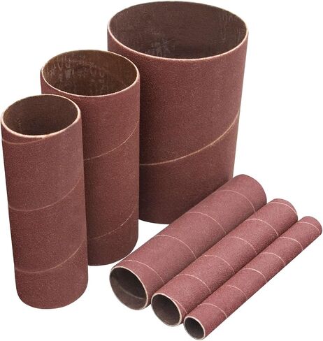 POWERTEC 11204 4.5" Sanding Sleeves for Spindle Sander | 80 Grit | Aluminum Oxide Sandpaper Sanding Sleeves 4-1/2" Long in 6 Diameters 1/2", 3/4", 1", 1-1/2", 2" and 3" – 6 Pk in Saudi Arabia