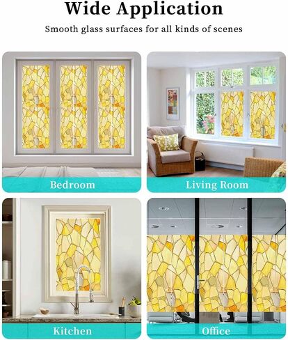 فيلم خصوصية النافذة - Green Turquoise Blue Lradient Abstract Clings Clings Film Film for Windows Displative Decovative Sticker for Home Bathroom Office ، 17.7 "× 78.7" in Saudi Arabia