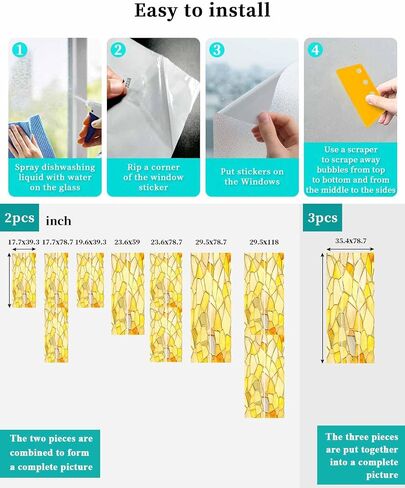 فيلم خصوصية النافذة - Green Turquoise Blue Lradient Abstract Clings Clings Film Film for Windows Displative Decovative Sticker for Home Bathroom Office ، 17.7 "× 78.7" in Saudi Arabia