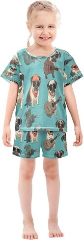 senya Pirate Skull Summer Pajamas Set Short Cotton Sleepwear 2 Piece in Saudi Arabia