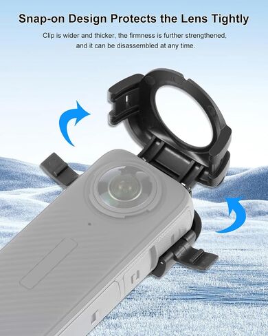Lens Guard Protective Cover for Insta360 X3, PULUZ Optical Glass Lens Protector for insta360 x3 Accessories-Waterproof & Anti-Scratch in Saudi Arabia