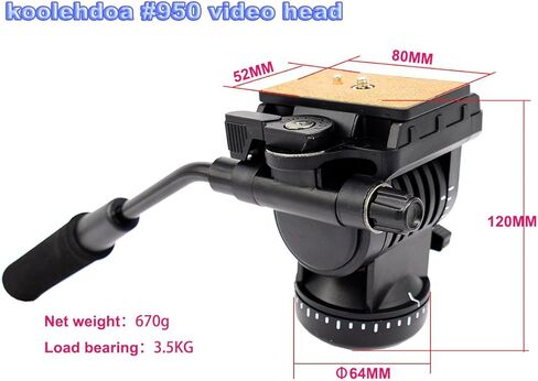 Koolehaoda Camera Tripod Ball Head All Metal 360° Panoramic Tripod Head with Quick Release Plate for SLR Camera Tripod Monopod. Max Load 33lbs / 15KG in Kuwait
