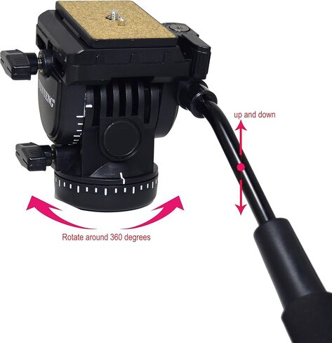 Koolehaoda Camera Tripod Ball Head All Metal 360° Panoramic Tripod Head with Quick Release Plate for SLR Camera Tripod Monopod. Max Load 33lbs / 15KG in Kuwait
