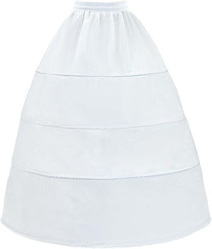 ZLQQ Women's 4-Hoop A-Line Floor Length Wedding Ball Gown Petticoat Underskirt Crinoline in Saudi Arabia