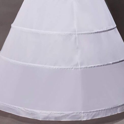 ZLQQ Women's 4-Hoop A-Line Floor Length Wedding Ball Gown Petticoat Underskirt Crinoline in Saudi Arabia