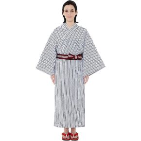 Womens Tatekan Yukata ، رداء الصيف خفيف الوزن ، القطن بنسبة 100 ٪ ، مصنوع في اليابان