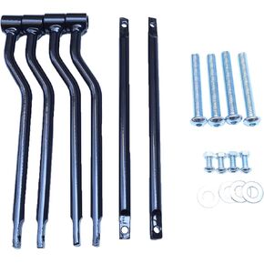 Black Universal Stainless Steel Motorcycles Saddlebag Side Support Bracket Bars Mount Holder for Honda Suzuki Yamaha Kawasaki (Black)