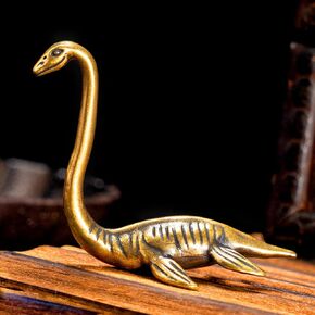 تمثال شوفي 1PC النحاس الصلب Loch Ness Monster - ديكور المنزل الغامض ، قطعة فنية مثالية للتجميع لزينة المكتب والمشهد ، حرفة فريدة من نوعها للمشاعر الصوفية