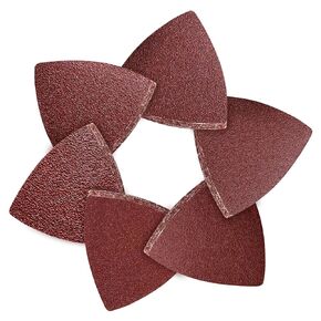 104Pcs Oscillating Tool Detail Sanding Pads Kit 2Pcs Triangle Sanding Pads and 2Pcs Finger Sanding Pad 100Pcs Multitool Sandpaper Grit Fit for Finishing Wood Sanding Plaster