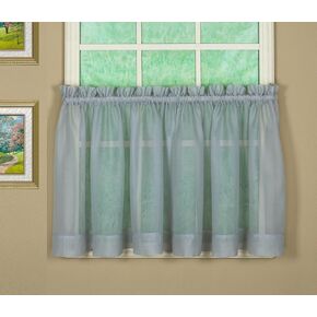 ستارة اليوم Emelia Original Voile Tier Pair 30 "، Gray ، 60" W × 30 "L.