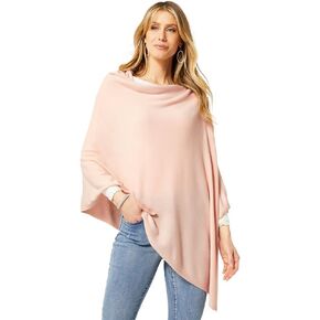 Coco + Carmen Womens Ponchos for Women - شال نسائي خفيف الوزن في حجاب وردة ، سترة المعطف الأمامية المفتوحة للنساء ، سترة متعددة الاستخدامات Cape Poncho