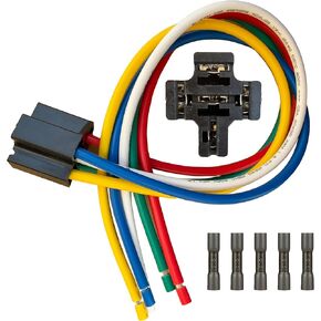 Universal 12-Gauge 11.25-Inch Wiring Harness Connector with Terminals for A/C, Heater, ABS, and Engine Control Systems - Compatible with Various Models 89032832,19189714,S-654